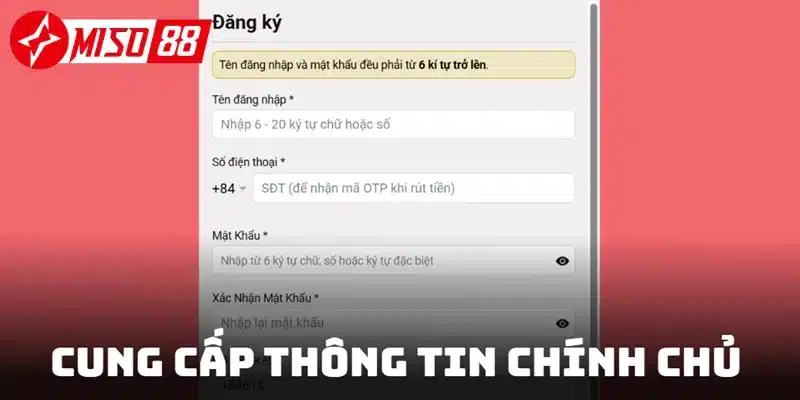 Cung cấp dữ liệu chính chủ của người chơi